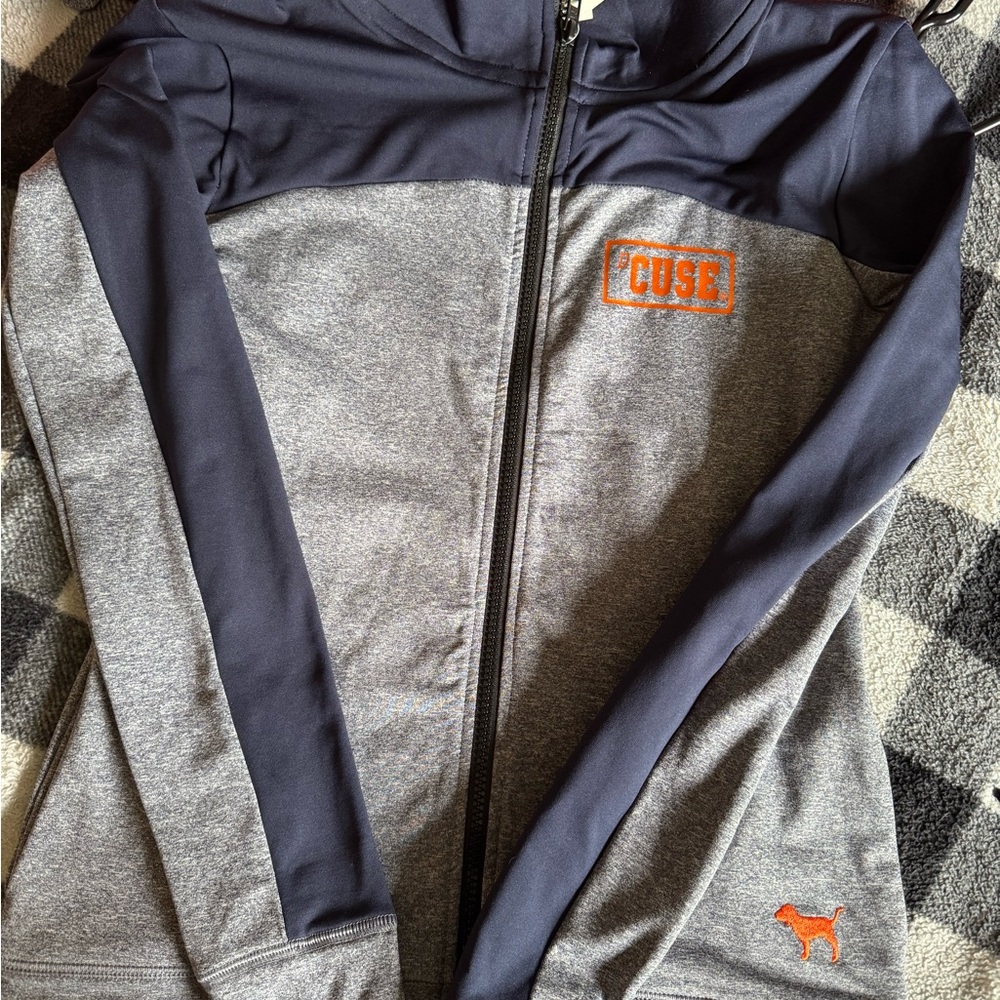 PINK Victoria's Secret Syracuse Gray and Navy Jacket
